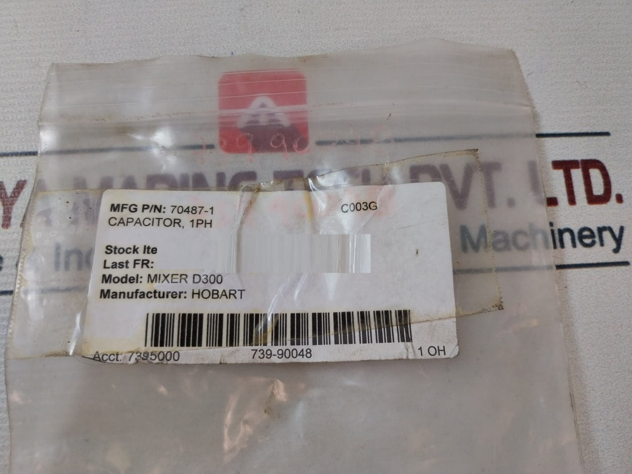 Hobart 091A243B125Bd4A 1Ph Capacitor 70487-1