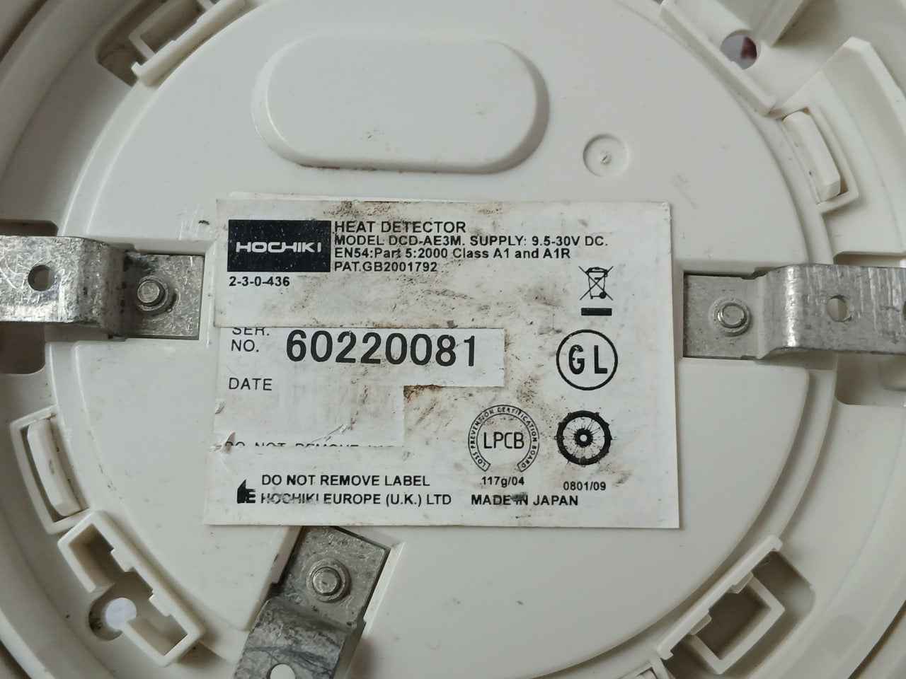 Hochiki Dcd-ae3M Heat Detector 9.5-30V Dc
