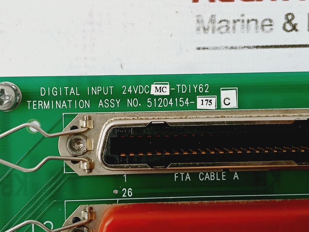 Honeywell 51204154-175 Digital Input 24Vdc Mc-tdiy62,51204154-175 C 94V-0 Rev. B