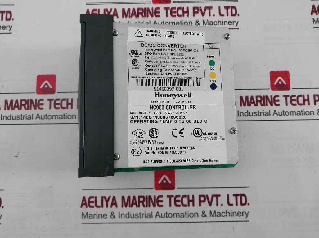 Honeywell 51450997-001 Dc/Dc Converter 5Vdc/6A E328835 0-60°C Rev.2 Hc900