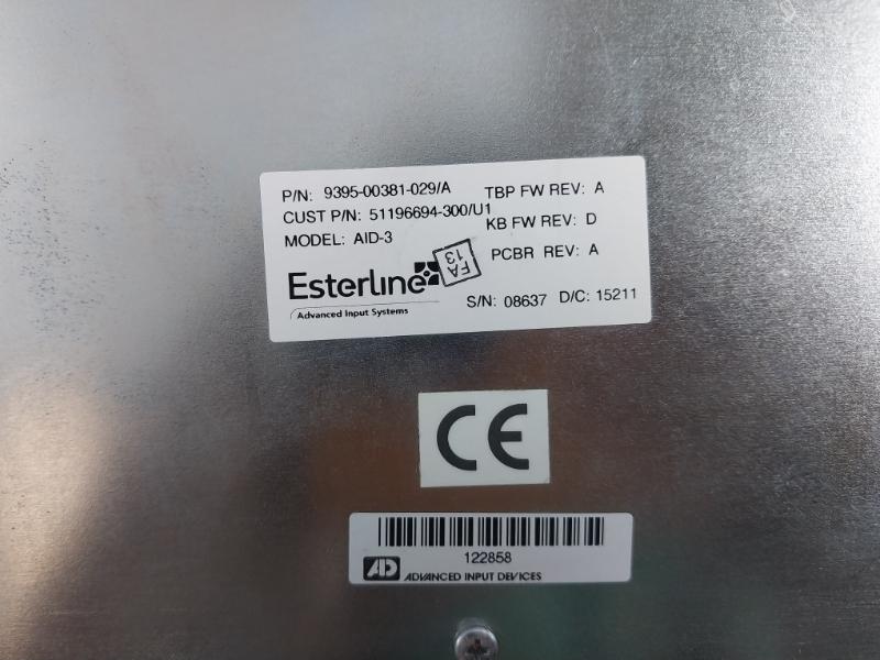 Honeywell Aid-3 Advanced Input Device Operator Keyboard Rev A 9395-00381-029/A