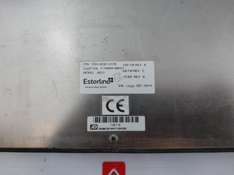 Honeywell Aid-3 Industrial Keyboard 9395-00381-037/B Advanced Input System