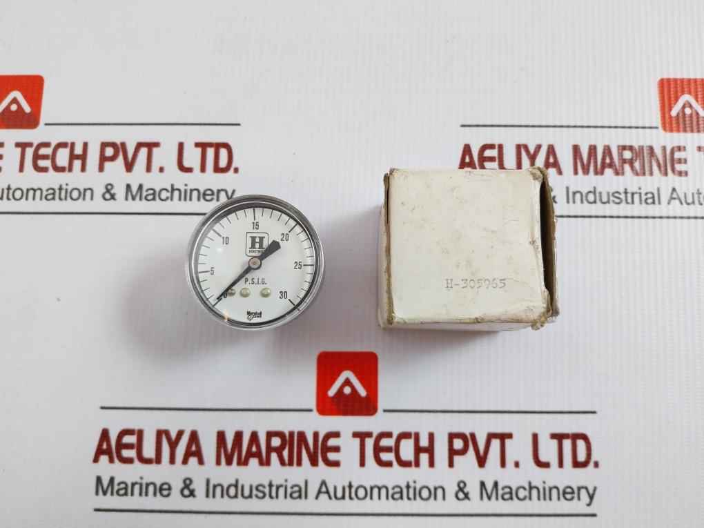 Honeywell Analog Circular Dial Pressure Gauge 0-30Psig H-305965
