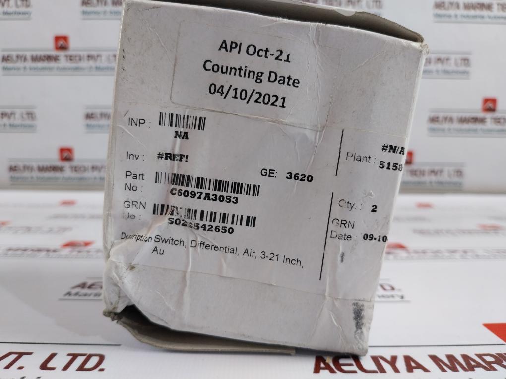 Honeywell C6097A3053 Gas Pressure Switch 240Vac 1/4" Npt