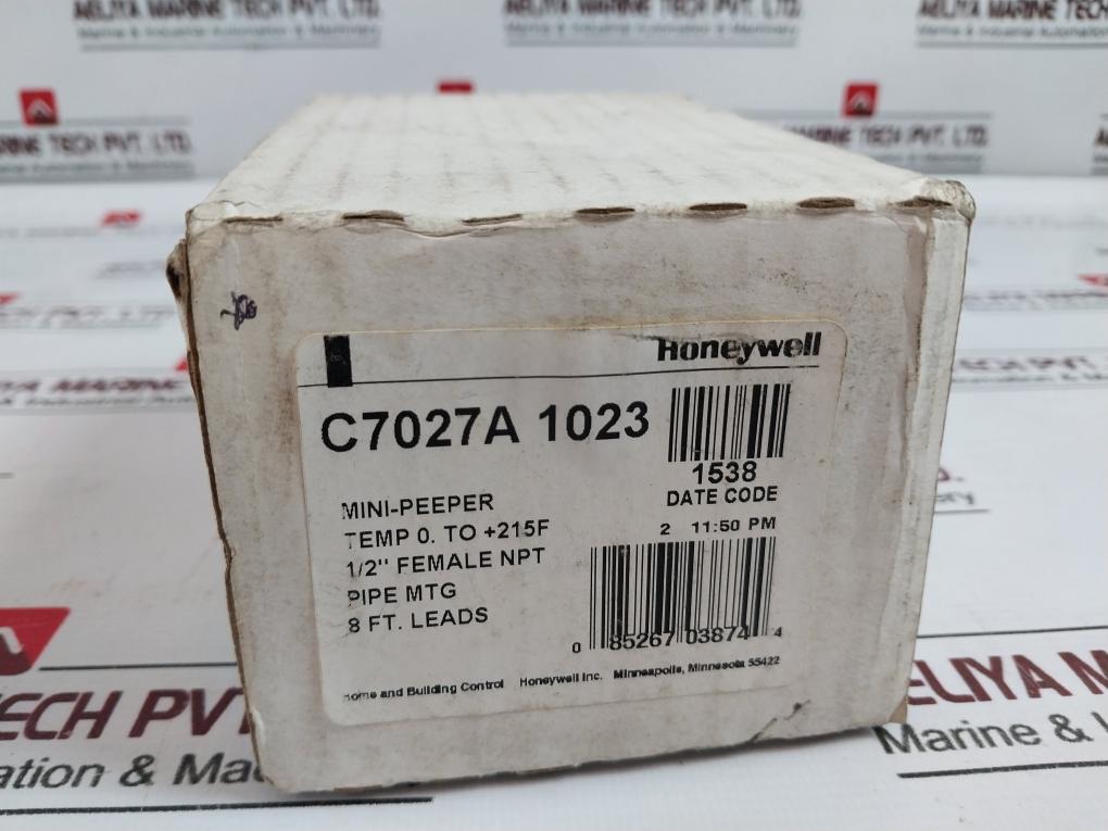 Honeywell C7027a1023 Mini-peeper 1/2" Female Npt Pipe Control Box Combustion