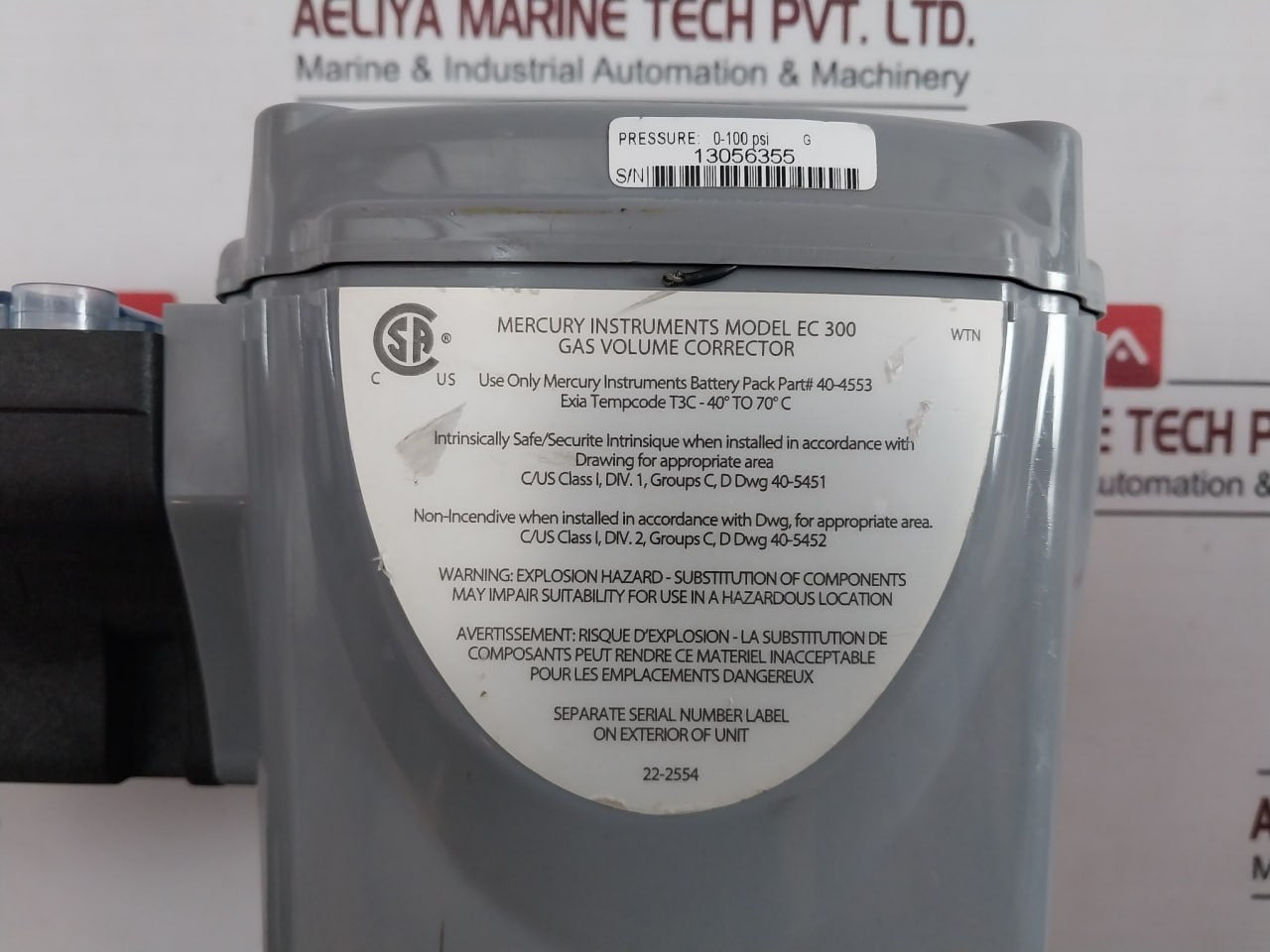 Honeywell Ec300 Gas Volume Corrector Tempcode T3C: -40° To 70°C