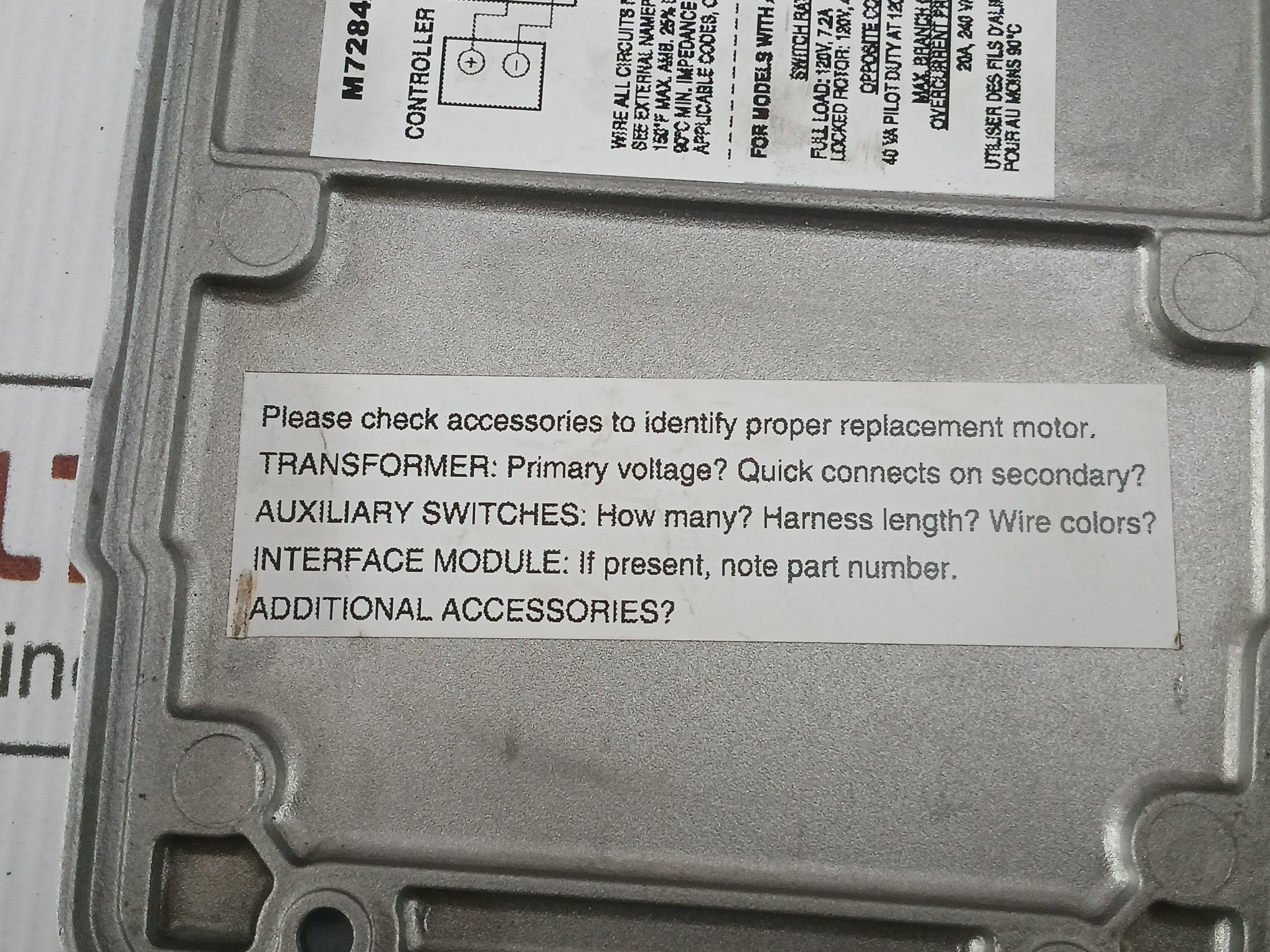 Honeywell Modutrol Actuator With Modulating Control 20A, 240 Vac M7284A1004