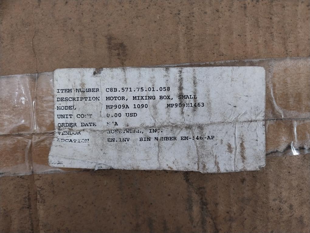 Honeywell Mp909E 1463 1 Pneumatic Damper Actuator Rev 4 00085267062565