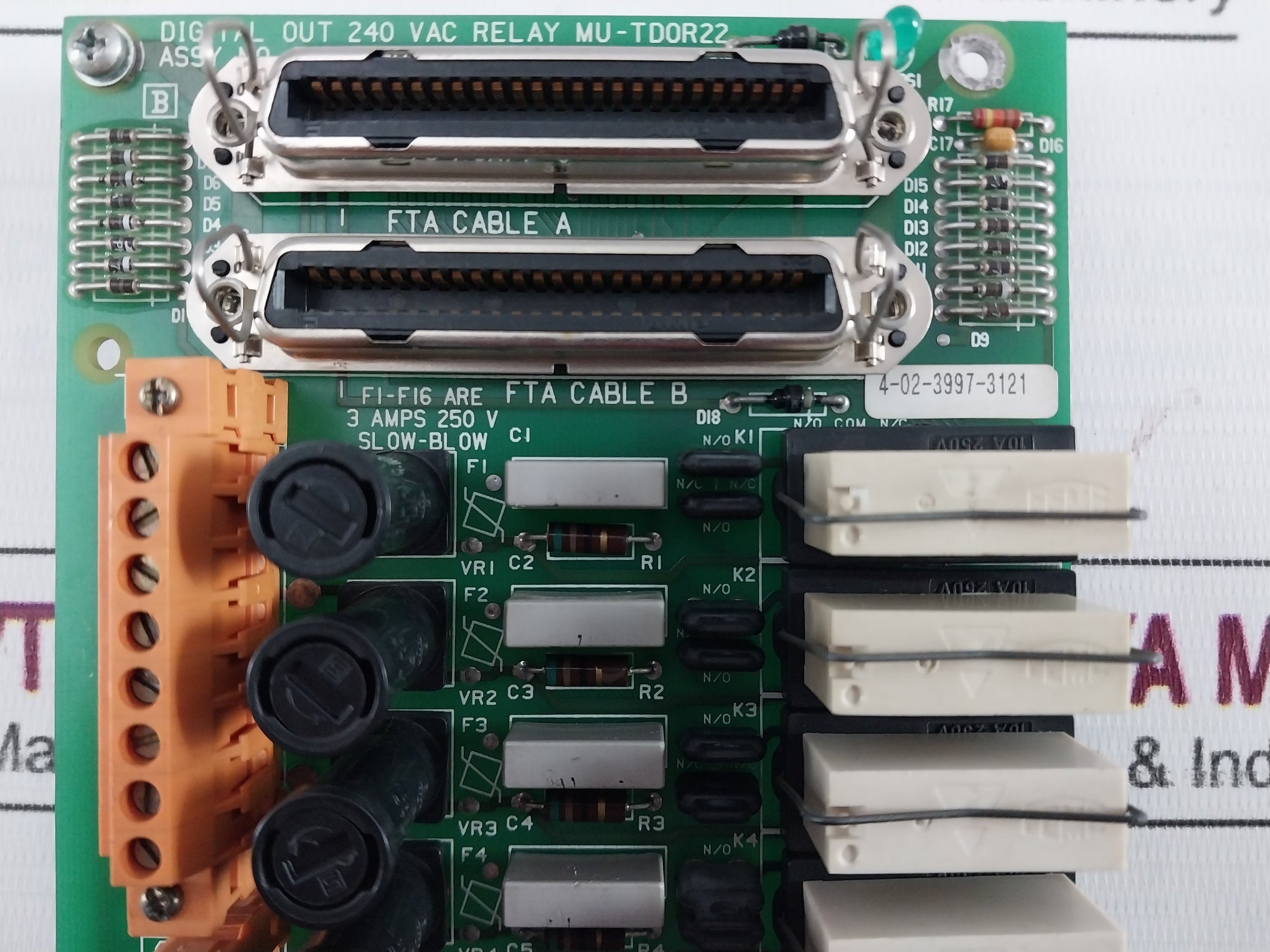 Honeywell Mu-tdor22 Digital Output Module 51309150-125 240Vac Rev. A 94V-0