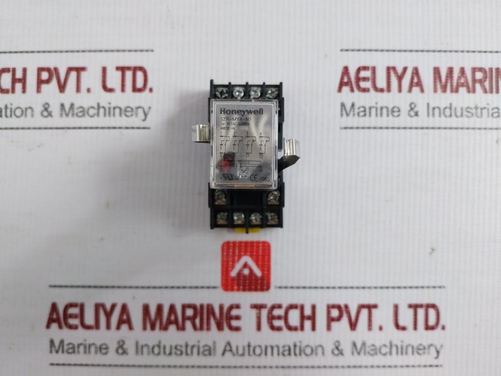 Honeywell Power Relay With Socket Base 24Vac 50/60Hz Part No Szr-my4-n1