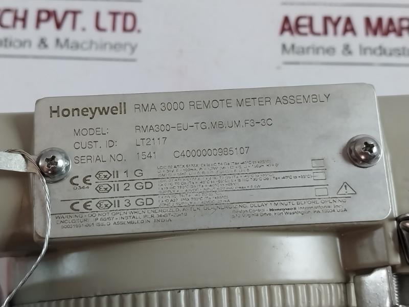 Honeywell Rma300-eu-tg,Mb,Um,F3-3C Remote Meter Assembly, Atex Certified