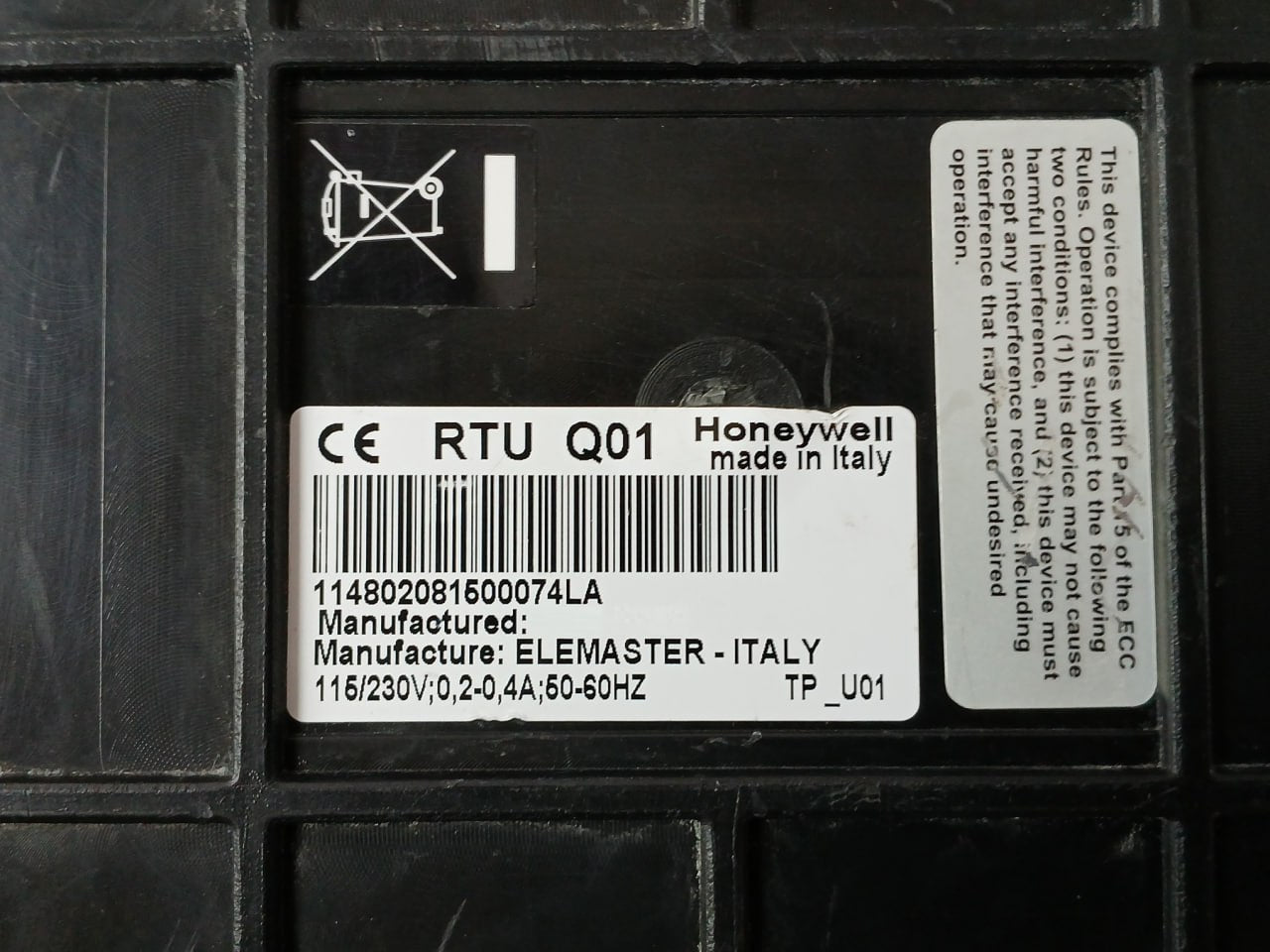 Honeywell Rtu Q01 Led Board Mt51750Ca 115/230Vac 50-60Hz