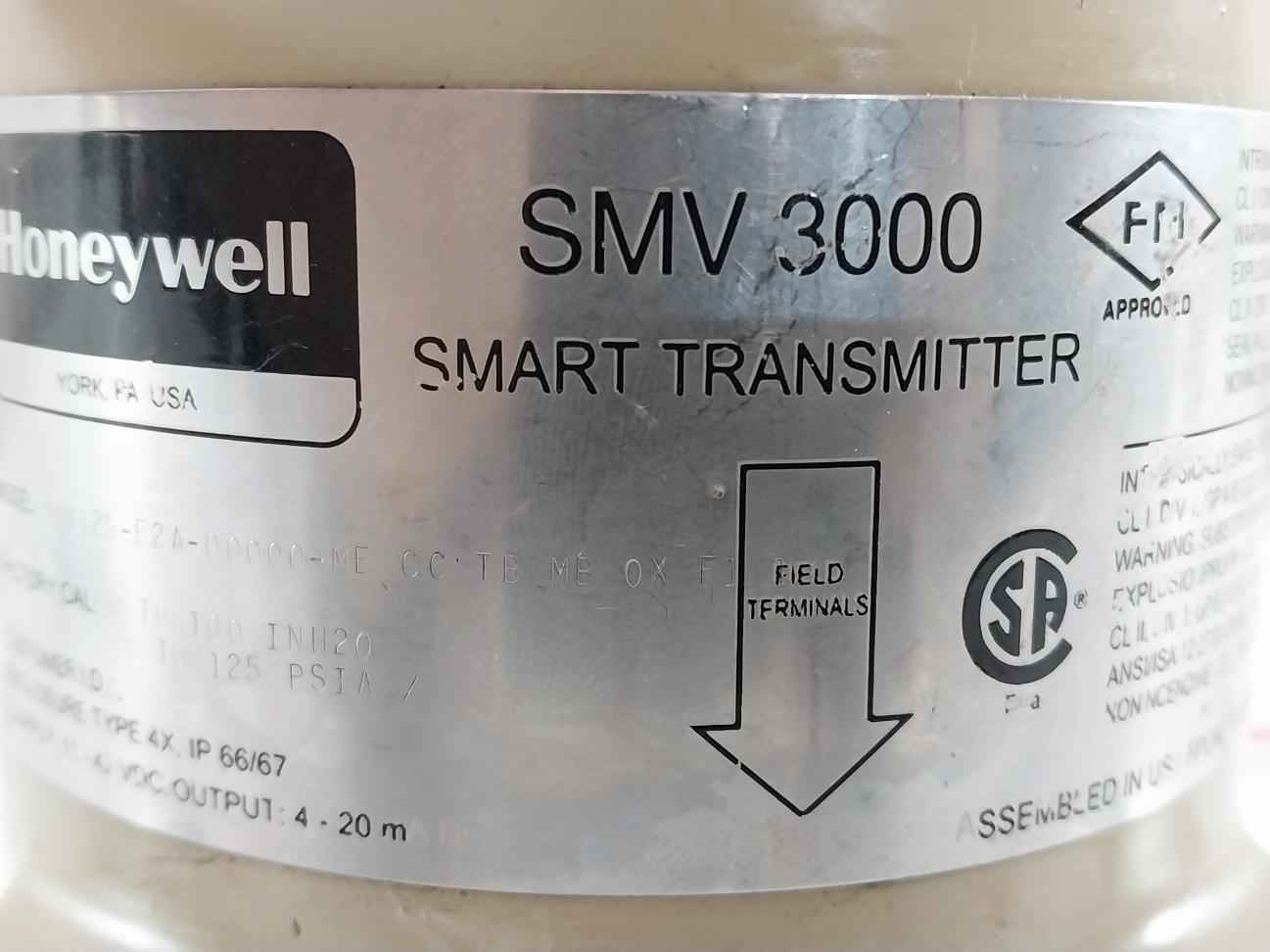 Honeywell Sma125-e2A-00000-me Cc Tb Mb 0X F1 1C Smart Transmitter (Not Working)