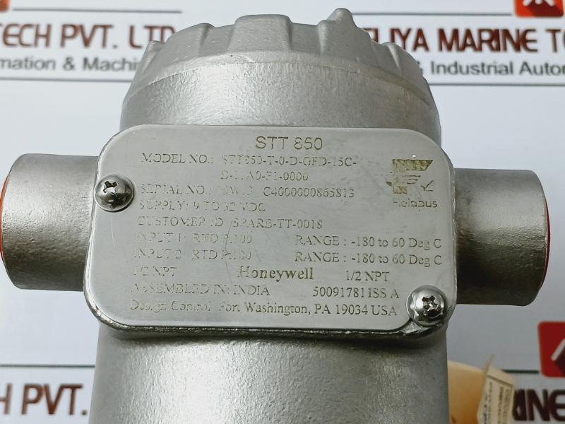 Honeywell Stt850-t-0-d-gfd-15C-b-11A0-f1-0000 Smartline Temperature Transmitter 50093752-501
