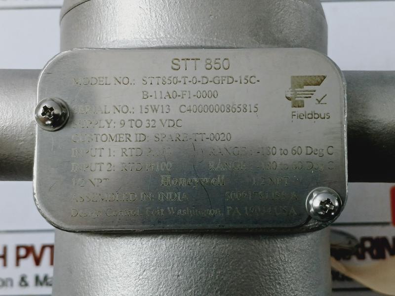Honeywell Stt850-t-0-d-gfd-15C-b-11A0-f1-0000 Smartline Temperature Transmitter Rev.B