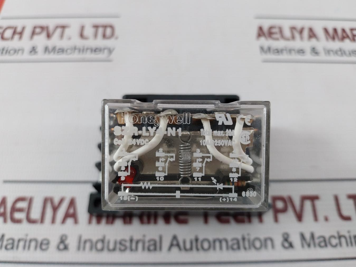 Honeywell Szr-ly4-n1 Power Relay With Socket Szx-slf-14 24Vdc 20A 10A At 250Vac
