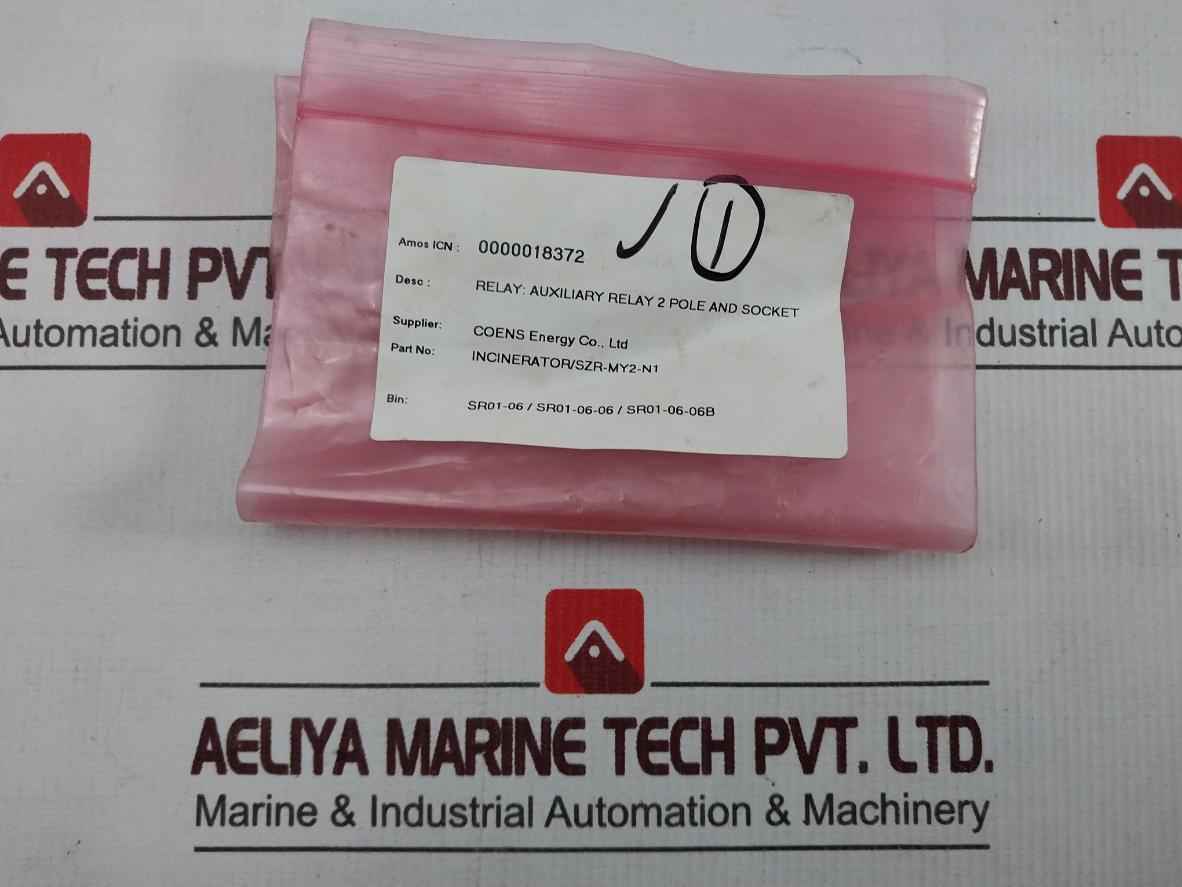 Honeywell Szr-my2-n1 2 Pole Auxiliary Relay Socket 50/60Hz 5A 250Vac