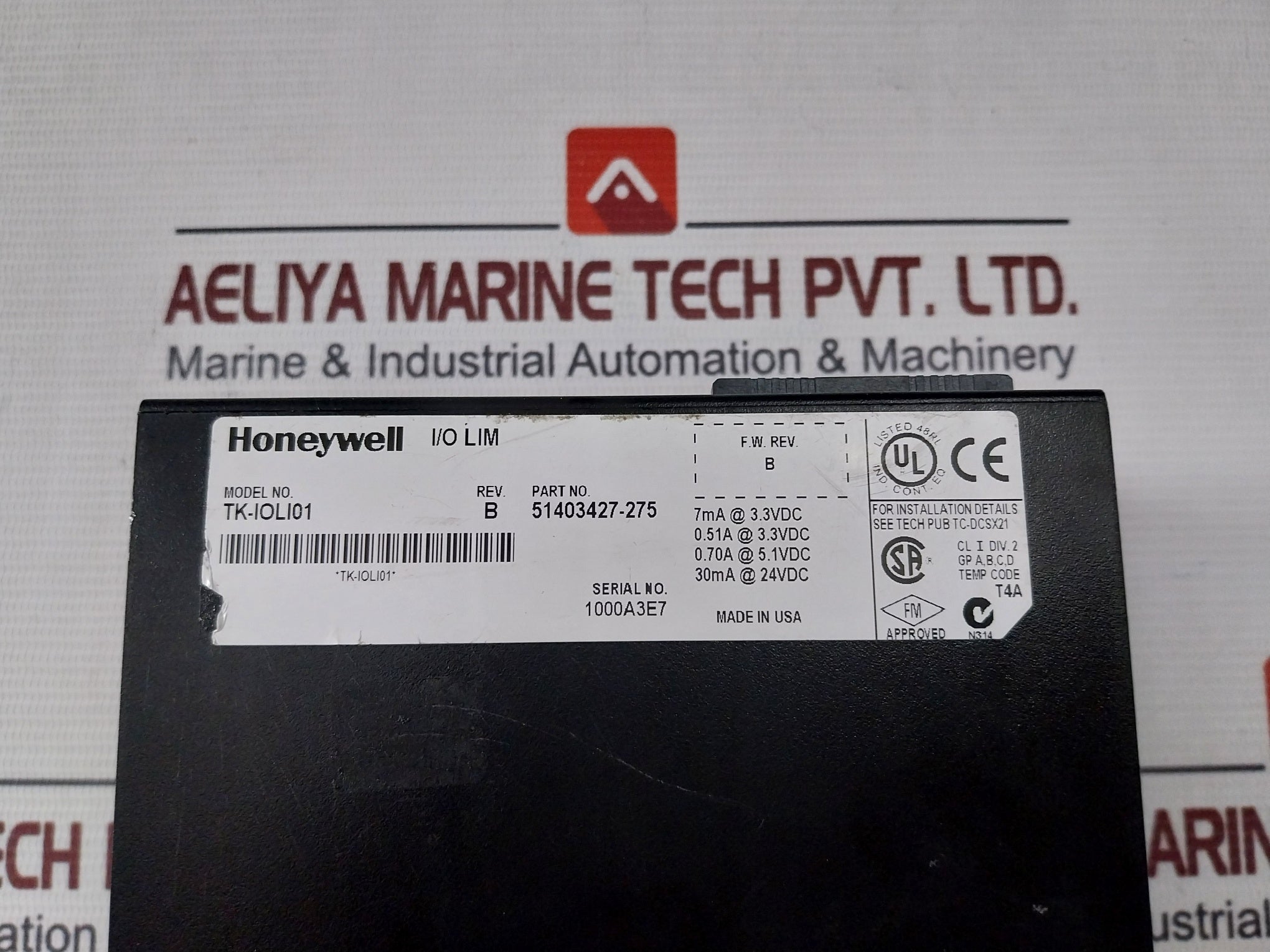 Honeywell Tk-ioli01 I/O Link Interface Module 51403427-275 Rev: B 7Ma At 3.3Vdc