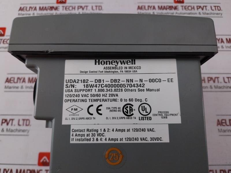 Honeywell Uda2182-db1-db2-nn-n-00C0-ee Universal Dual Analyzer 120/240 Vac 50/60Hz 20Va