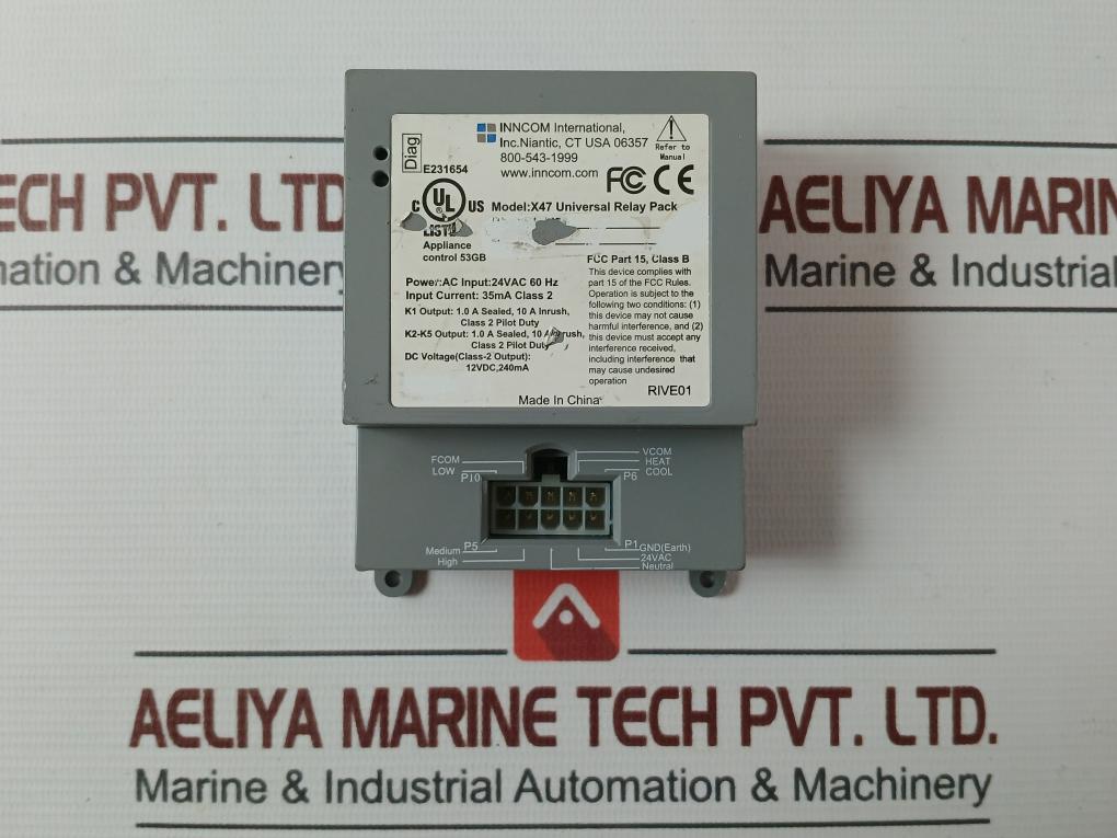 Honeywell X47 Universal Relay Pack 12Vdc 240 Ma 35Ma 24Vac 60Hz Class 2