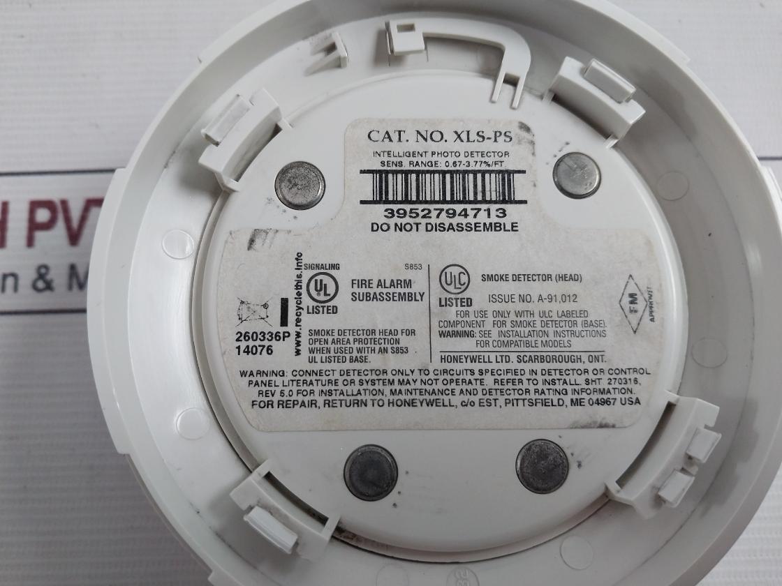 Honeywell Xls-ps Intelligent Photo Smoke Detector (Head) Rev 5.0 125˚C