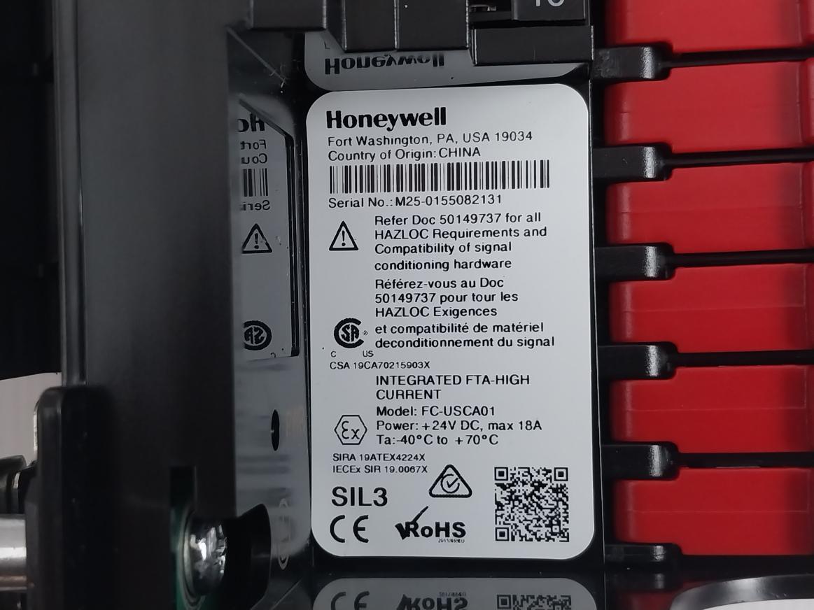 Honeywell Fc-usca01 Integrated Fta-high Current 50144601 Rev: C