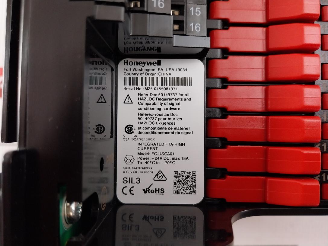 Honeywell Fc-usca01 Usc High Current Assembly +24V Dc, Max 18A
