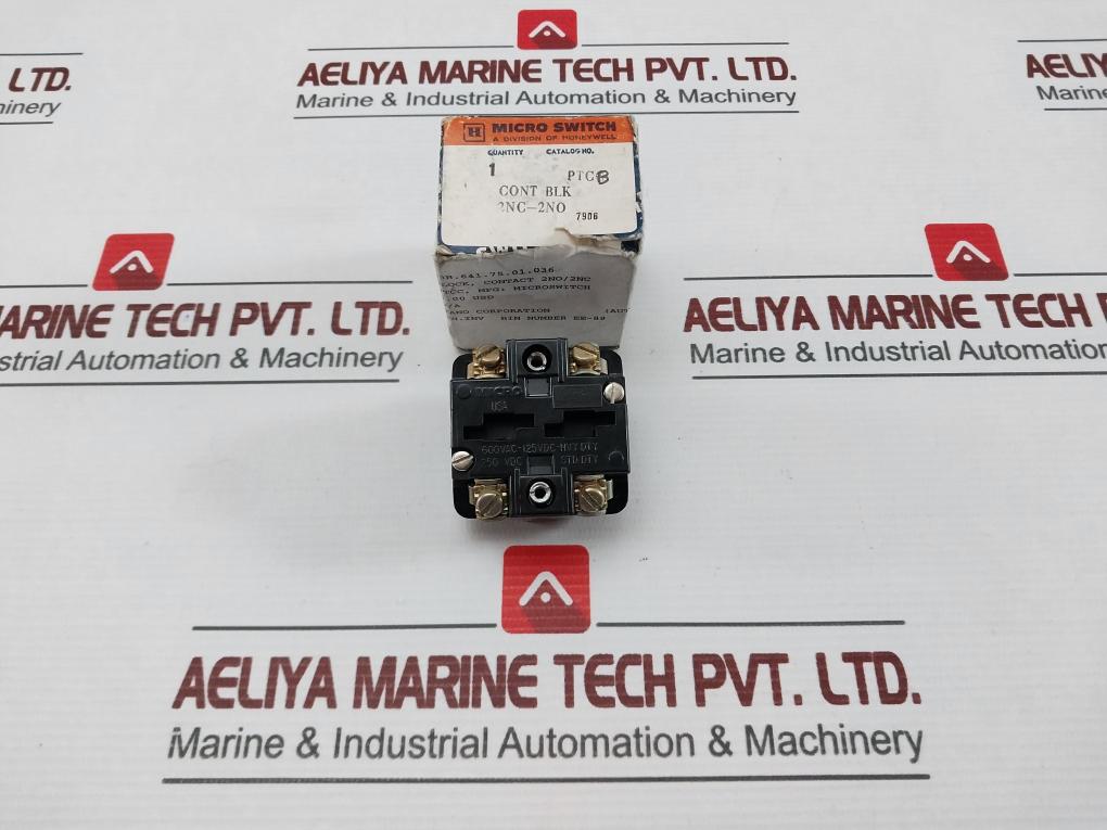 Honeywell Ptcb Contact Block , Honeywell Micro Switch 600Vac-125 Vdc-hvy Dty