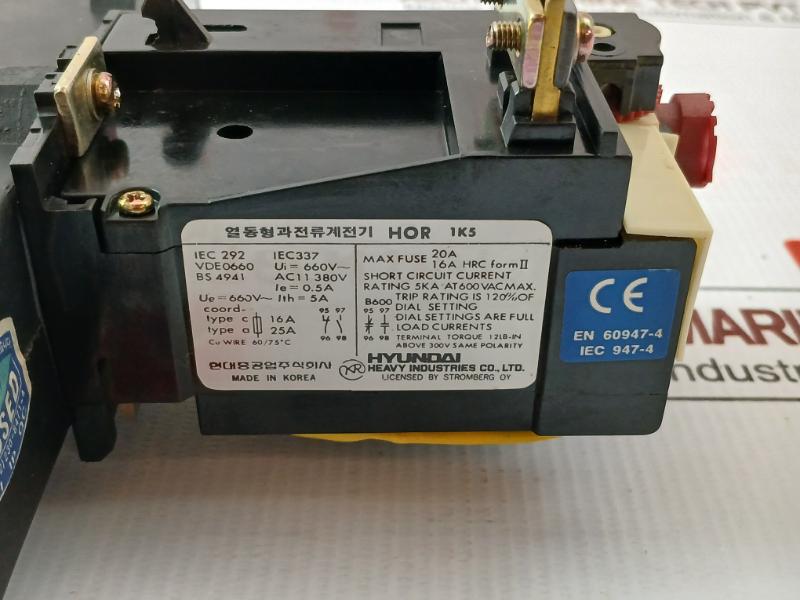 Hor 1K 5 Thermal Overload Relay Hyundai 660V
