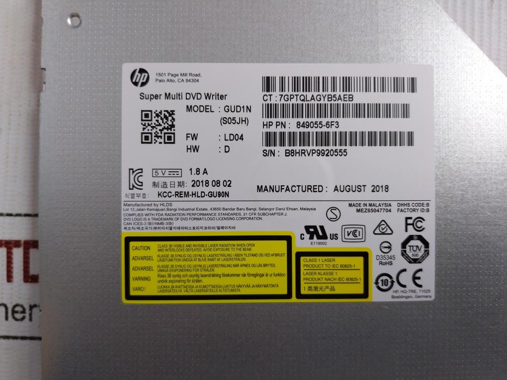 Hp-5-Vdc-1-8A-Super-Multi-Dvd-Writer-Mt-Module-Gud1N-849055-6F3-208957-8
