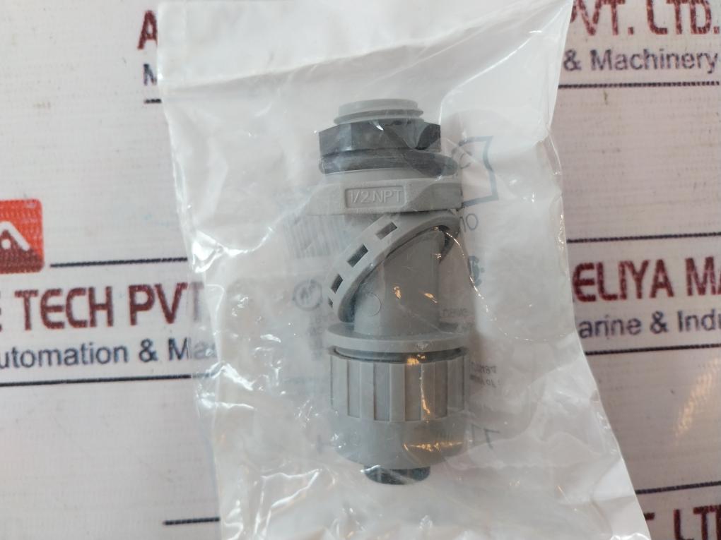Lot of 8X Hubbell PS0509NGY Liquid-tight Flexible Conduit Connector