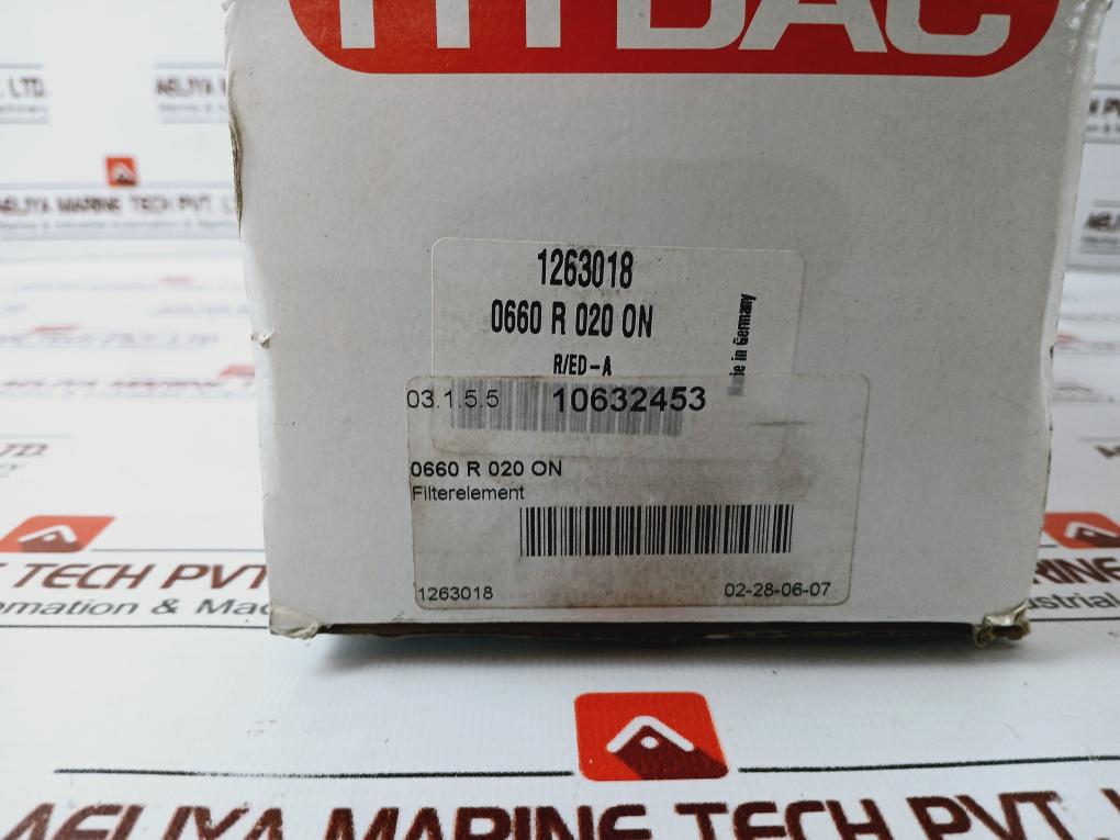 Hydac 0660 R 020 On Filter Element Optimicron