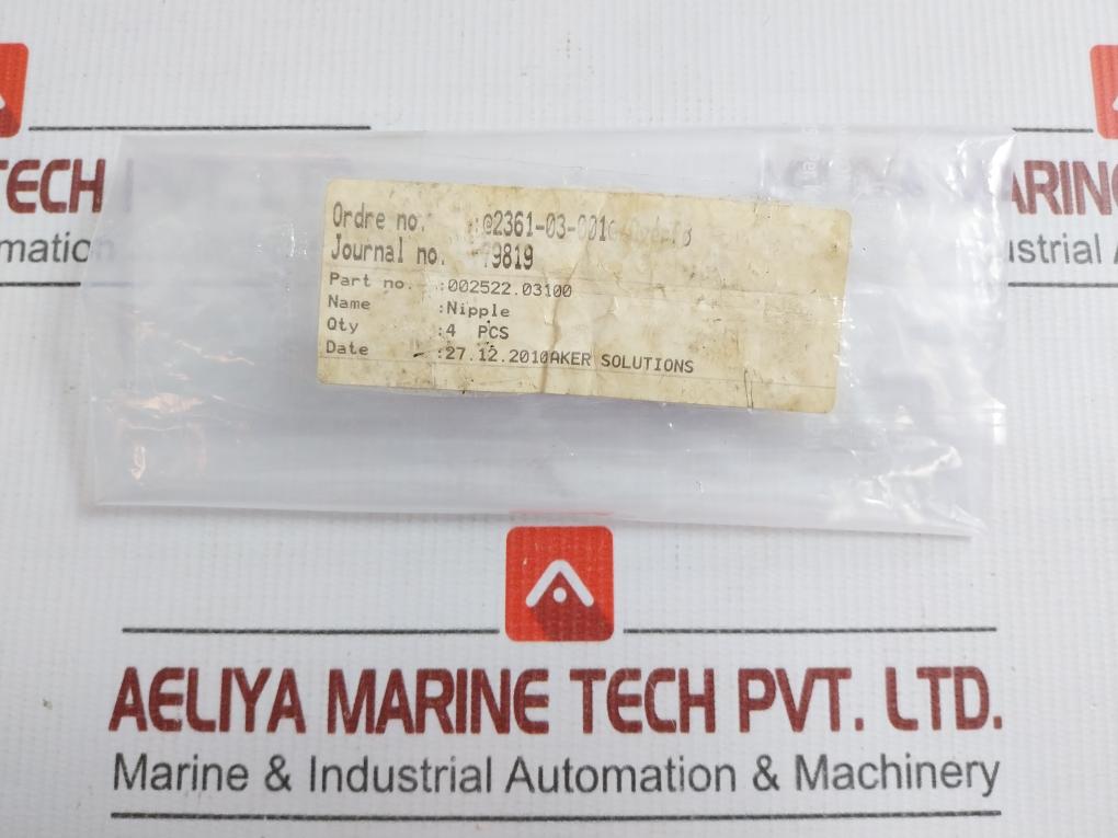 Hydraulic Hex Nipple 002522.03100 Alliance