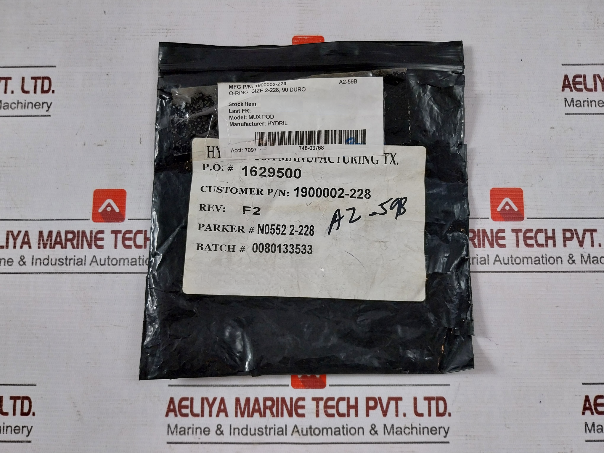 Hydril 1900002-228 O-ring Size 2-228 90 Duro