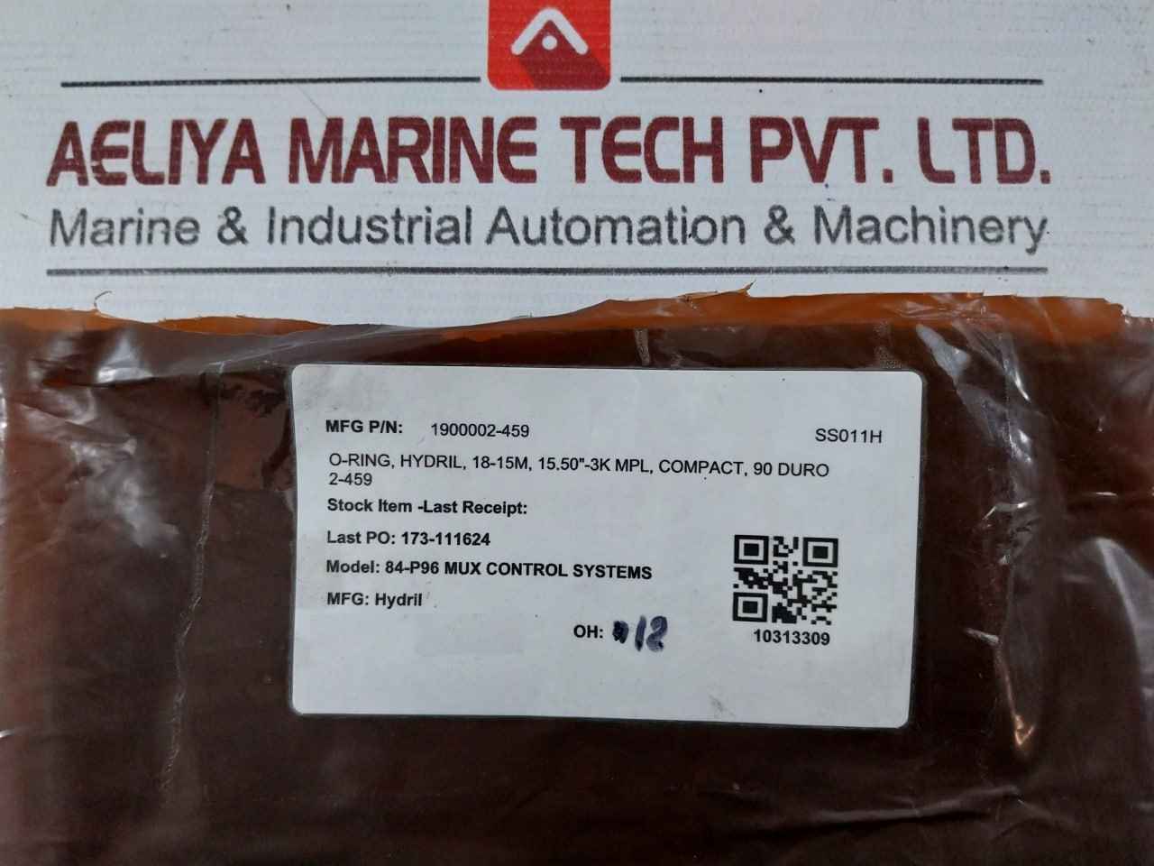 Hydril 1900002-459 O-ring 18-15M 15.50-3K Mpl Compact 90 Duro 2-459