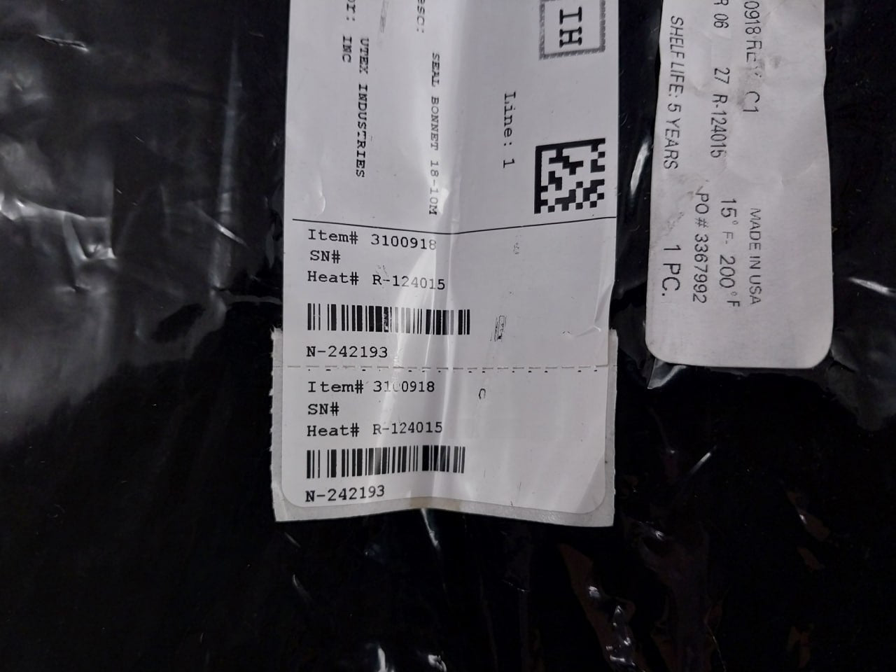 Hydril 3146456 Seal Kit For Bop Bonnet 18-10M Rev: B, 3114949-03