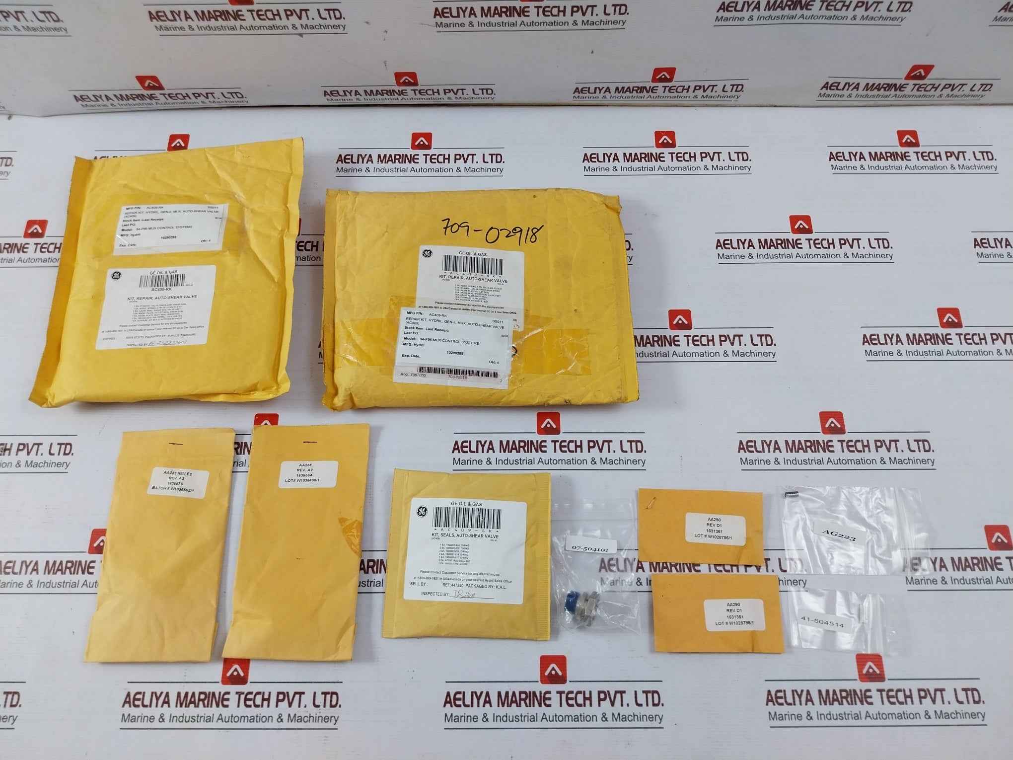 Hydril Ac409-rk Repair Kit For Gen-ii Mux Auto-shear Valve Rev A2