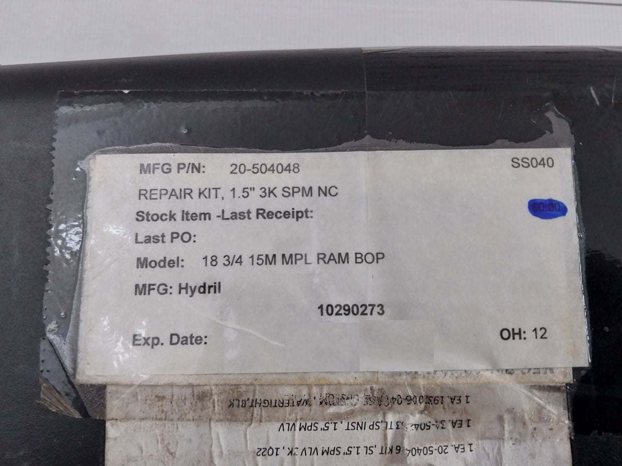 Hydril 20-504048 Repair Kit 1.5" 3K Spm Nc Valve 35-504018, 35-504019, 34-502080