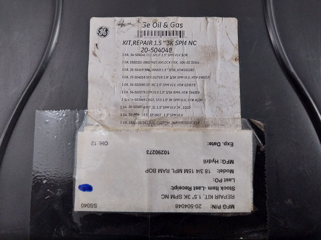 Hydril 20-504048 Repair Kit 1.5" 3K Spm Nc Valve 35-504018, 35-504019, 34-502080