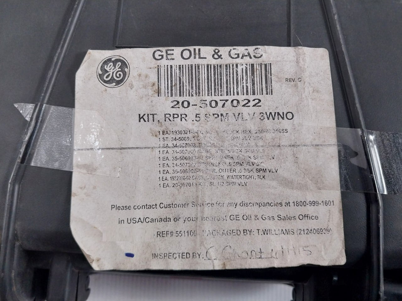 Hydril 20-507022 Repair Kit 1/2" Spm 3-way No Rev C 35-506996-01-b
