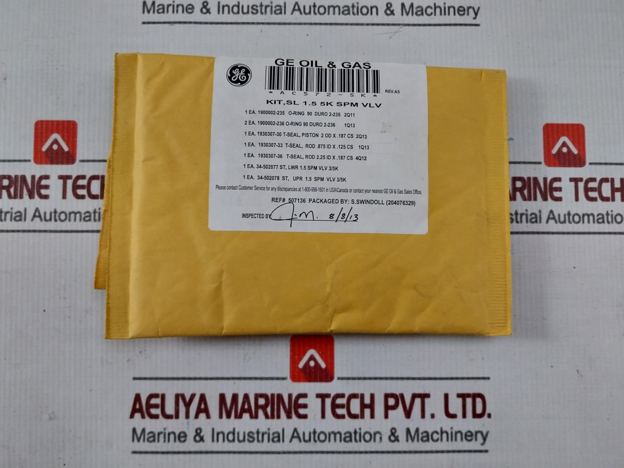 Hydril Ae677-rk Spm Valve Repair Kit 2Wno 5Ksi 84-p96 Mux Control Systems Ss018