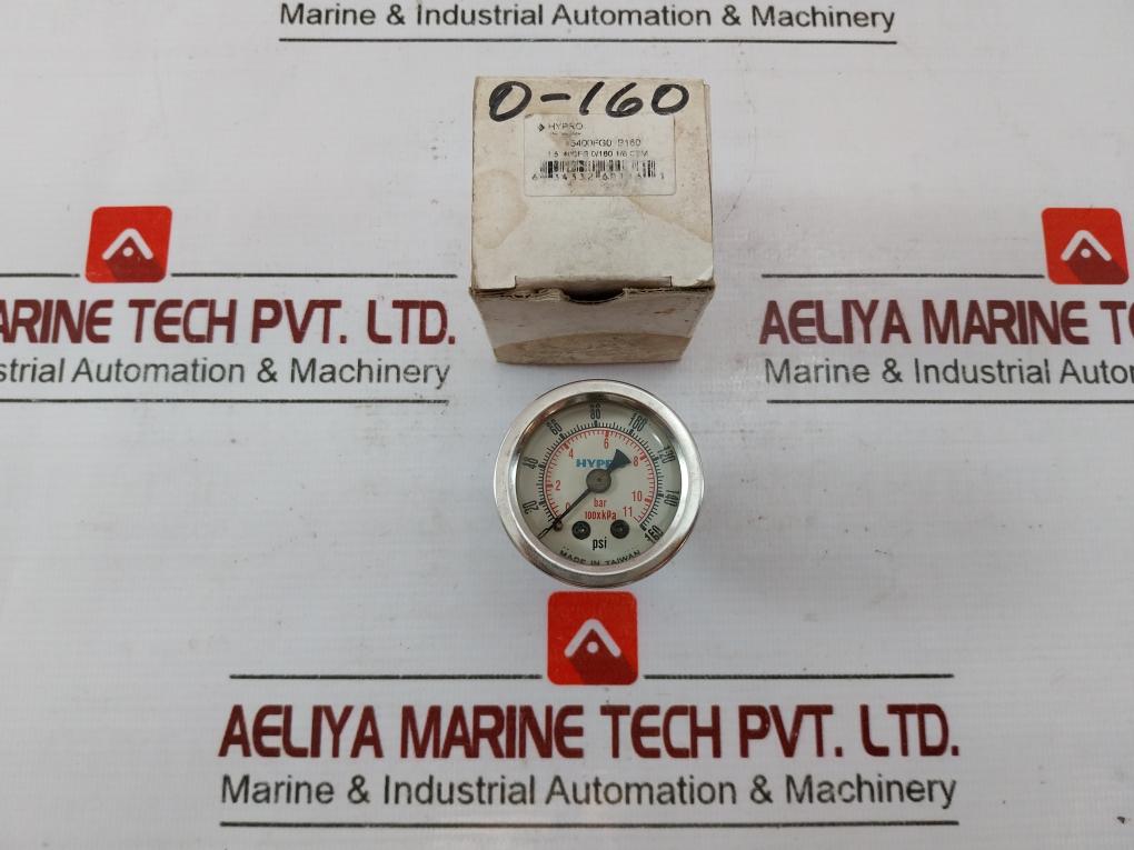 Hypro 15400Fg01B160 Pressure Gauge 0-11 Bar 0-160 Psi 1.5" 400Fg 0/160 1/8 Cbm