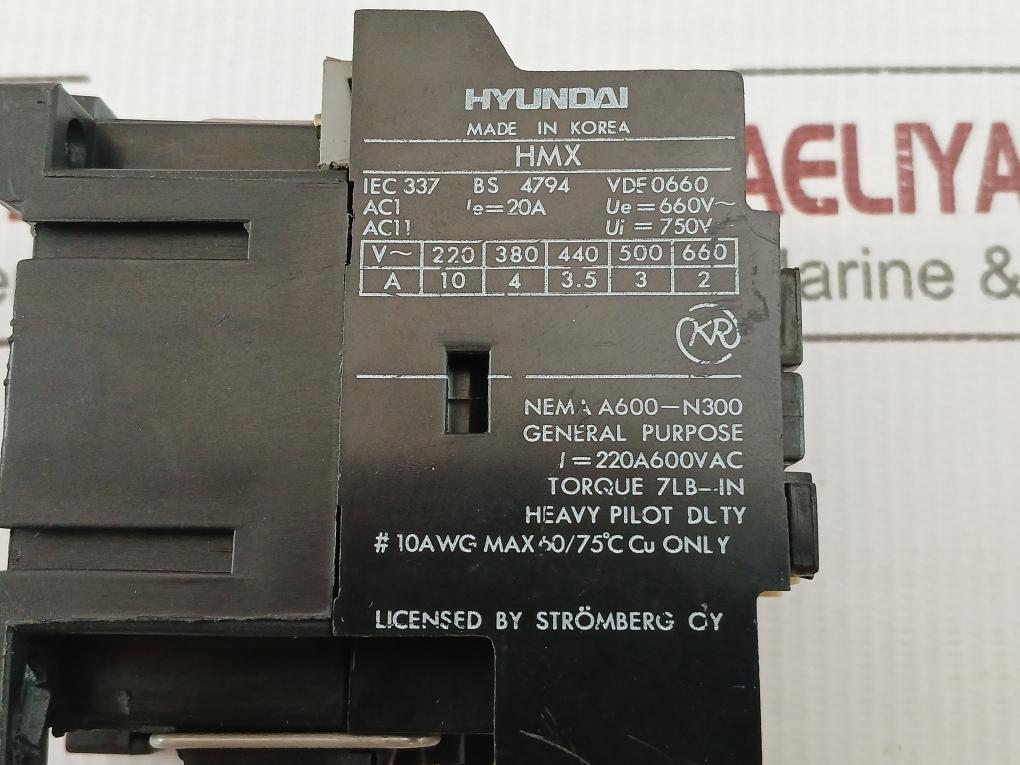 Hyundai 200...220V 60Hz Auxiliary Contact Block Hmx 31