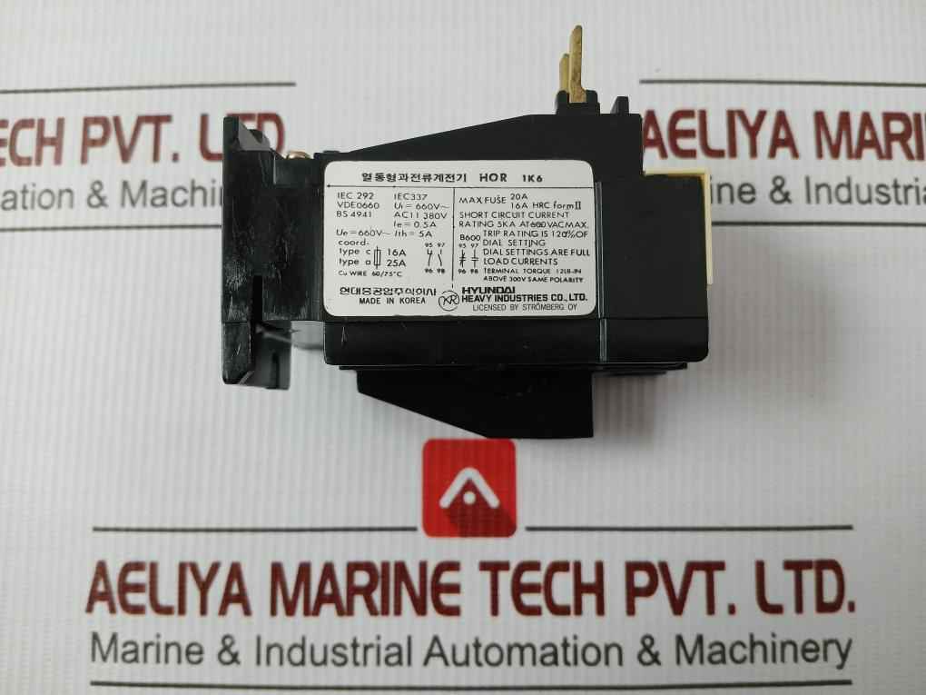 Hyundai 660V Thermal Overload Relay Hor 1K6