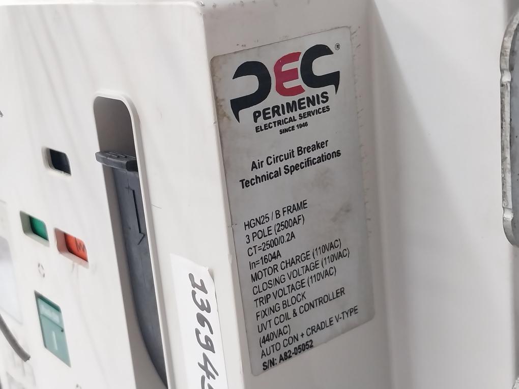 Hyundai Hgn25b3b Air Circuit Breaker 3 Pole 2500a 50/60hz 12kv 1000v
