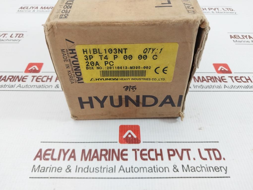 Molded Case Circuit Breaker 250Vdc Hyundai Hibl 103Nt