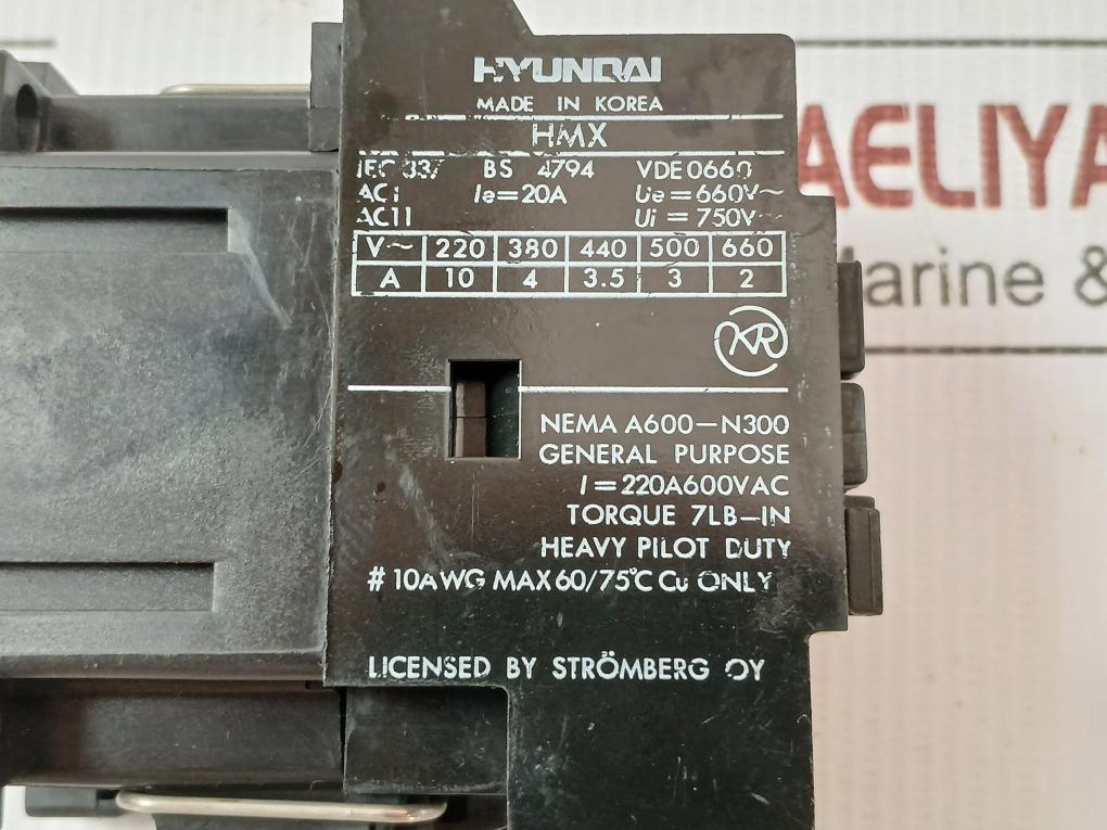 Hmx 22 Control Relay 200-220V 60Hz Hyundai
