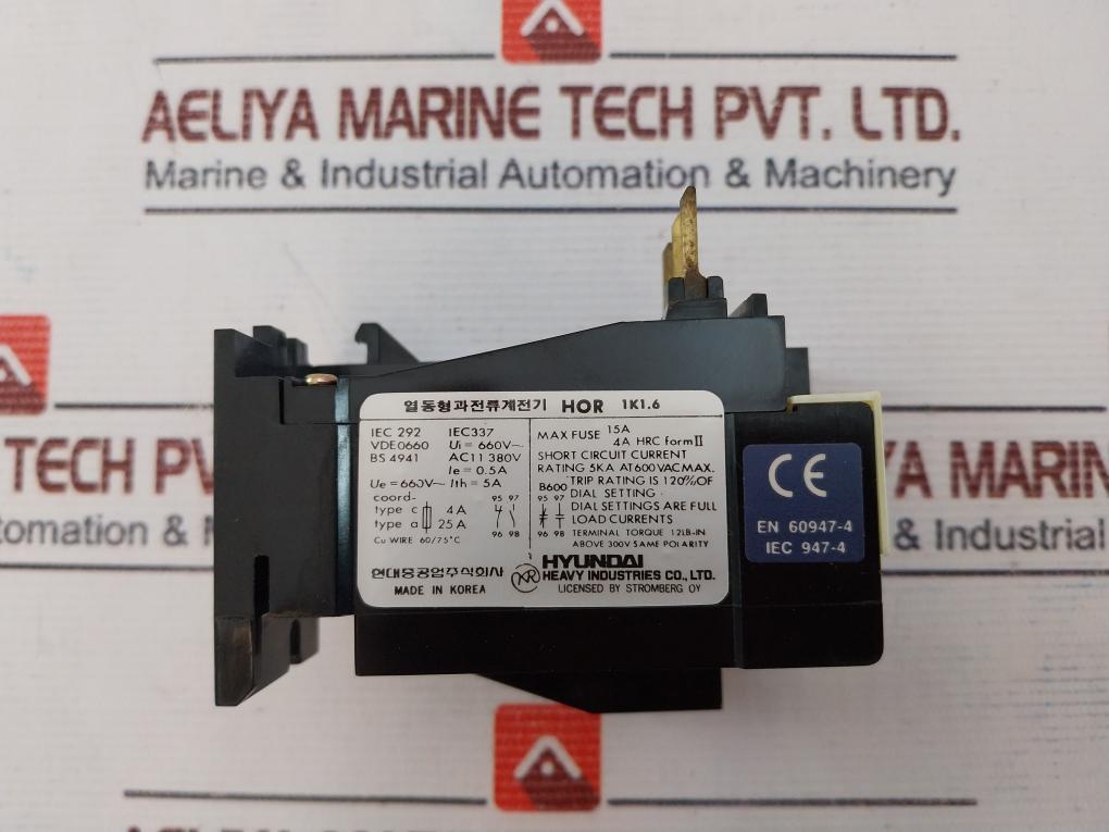 Hyundai Hor 1K 1.6 Thetmal Overload Relay