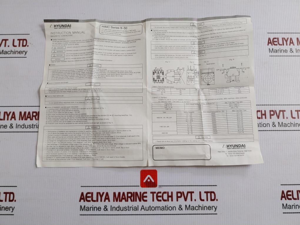 Hyundai Magnetic Contactor 220V 440V 18A Himc 18