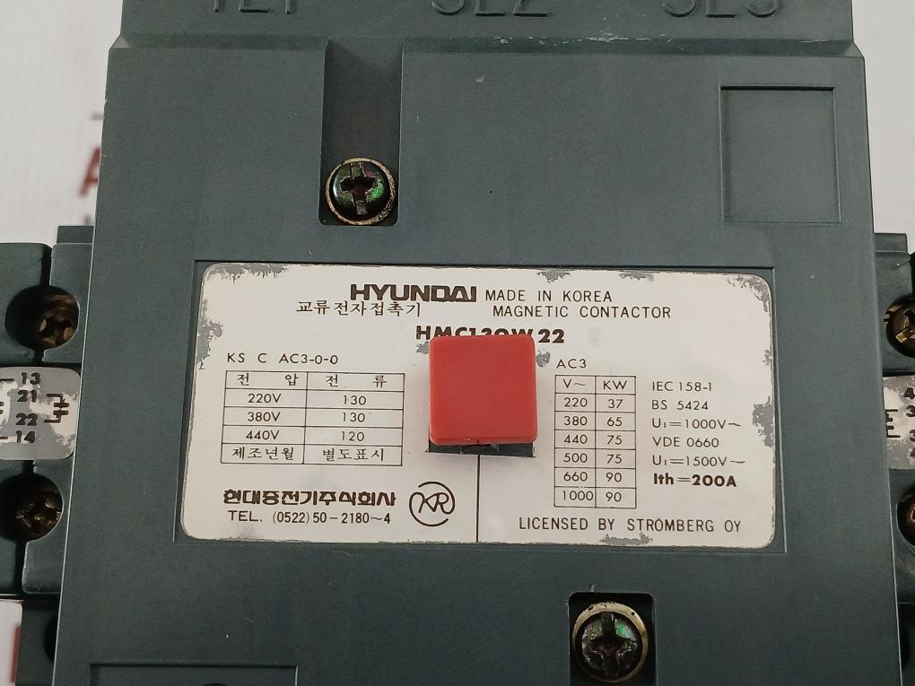 Hyundai Magnetic Contactor 440V 60Hz Hmc130W22